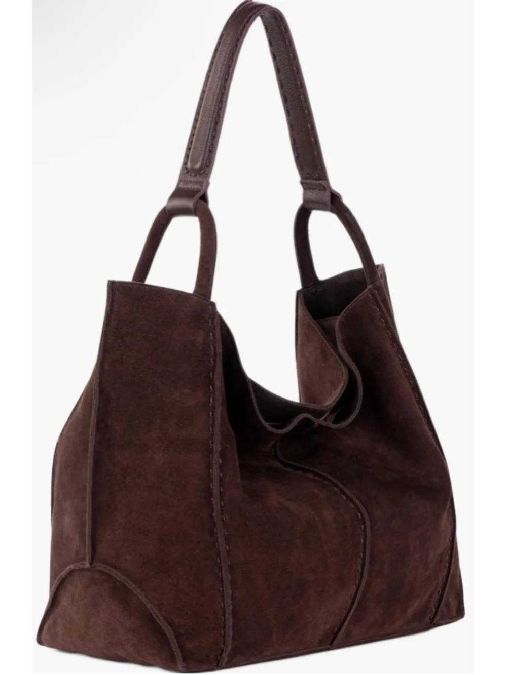 The Sak Los Feliz Large Suede Tote Bag, Mahogany Brown NWT